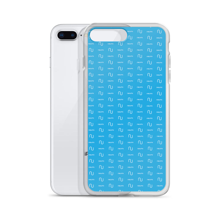 Blue and White Neumi Pattern iPhone Case